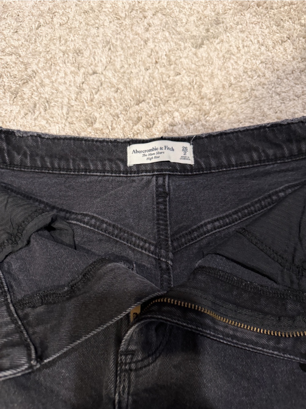 Abercrombie & Fitch Charcoal Black Jean shorts